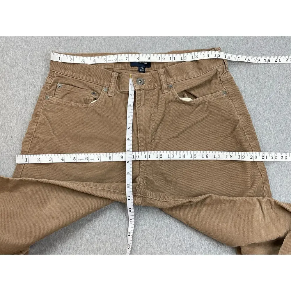 J Crew Pants Mens 31 x 32 Brown‎ Cotton Stretch Corduroy 1040 Athletic